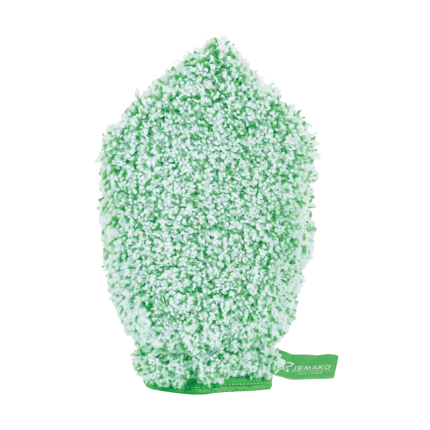 Cleaning Glove long-pile, green fibre